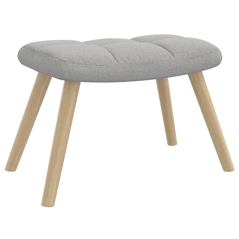 supama kėdė su Footstool Cloud Grey audiniu
