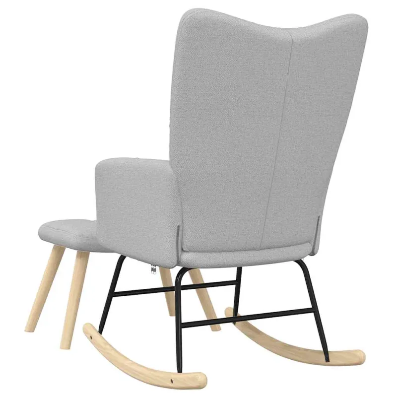 supama kėdė su Footstool Cloud Grey audiniu