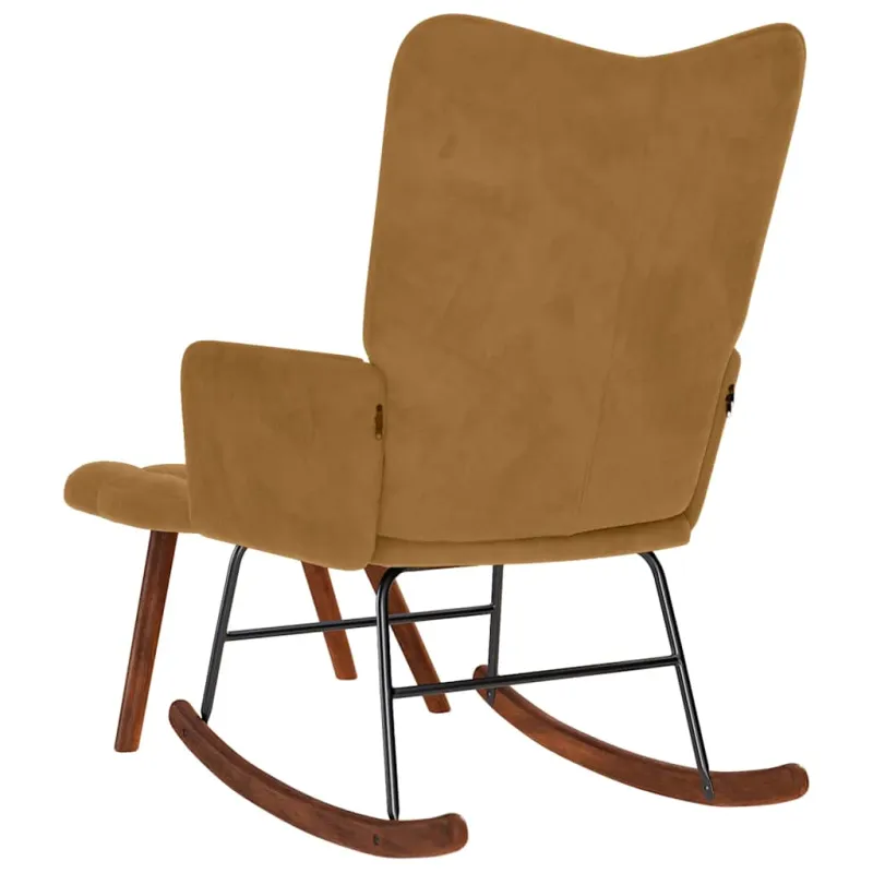 supama kėdė su išmatomis Brown Velvet