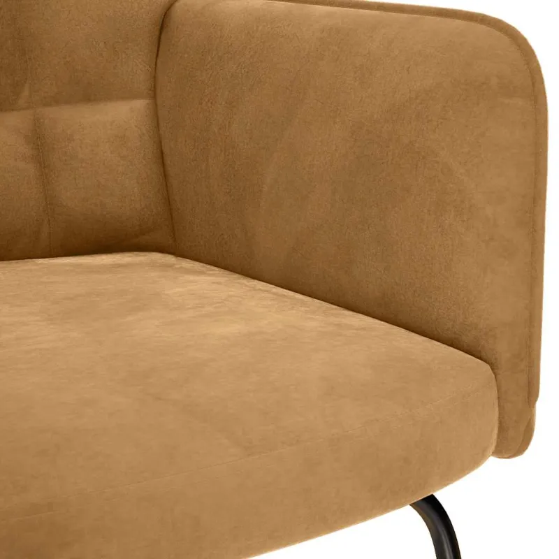 supama kėdė su išmatomis Brown Velvet
