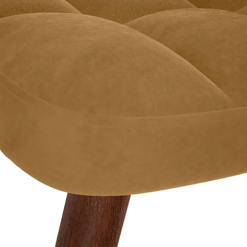 supama kėdė su išmatomis Brown Velvet