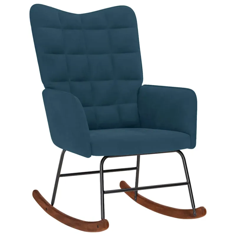 supama kėdė su taburete Blue Velvet