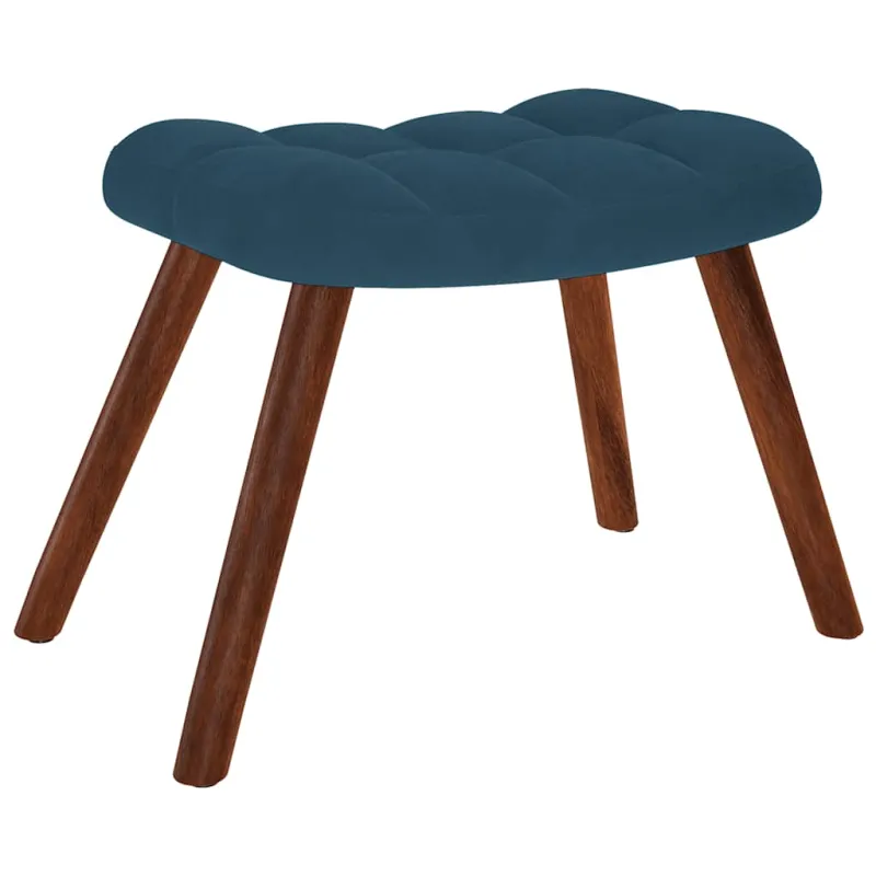 supama kėdė su taburete Blue Velvet