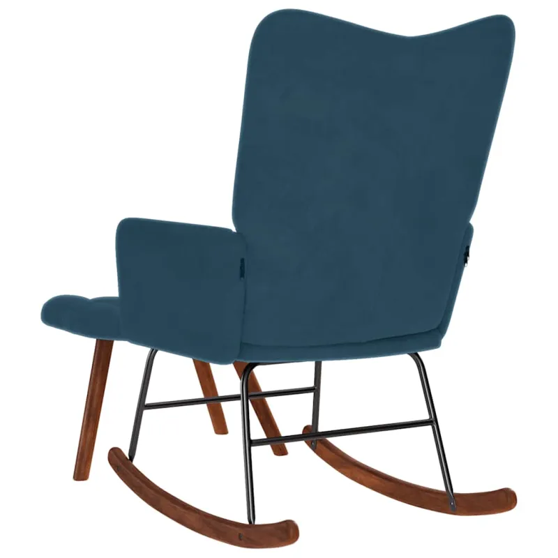 supama kėdė su taburete Blue Velvet