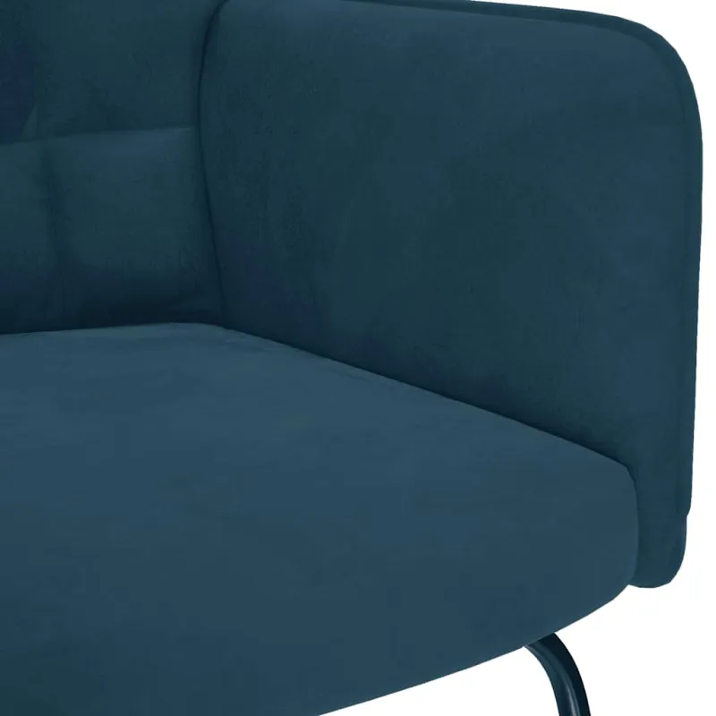 supama kėdė su taburete Blue Velvet