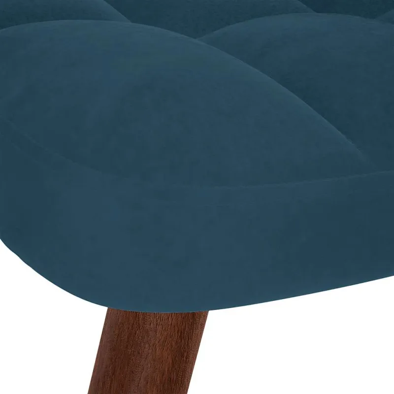 supama kėdė su taburete Blue Velvet