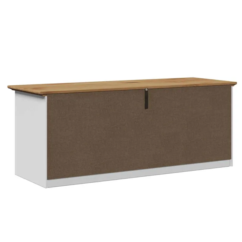 Prieškambario suolas "BODO" Baltas ir Rudas 114x40x45 cm