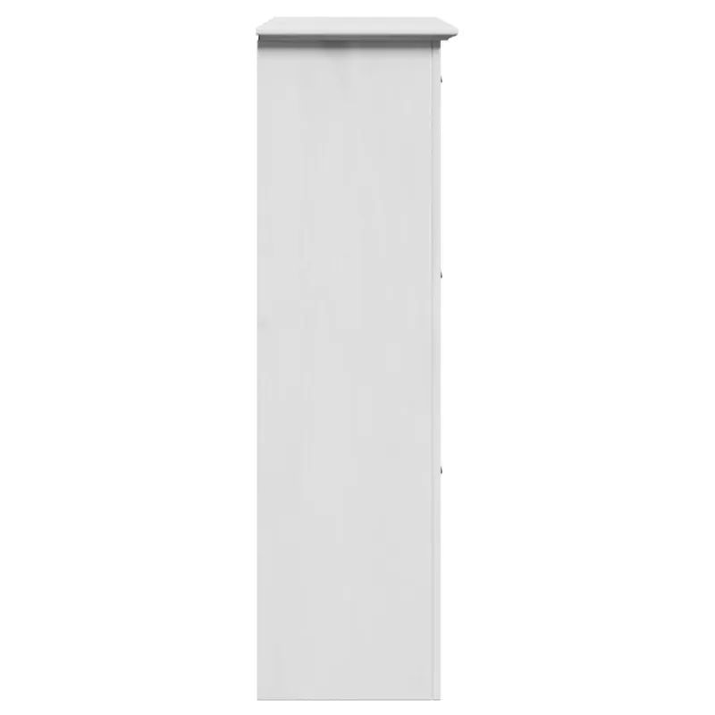 Batų lentyna "BODO" Balta 80x35x118 cm