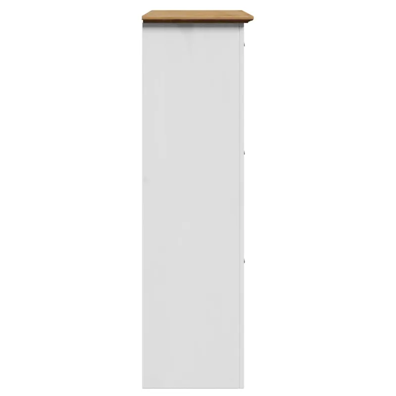 Batų lentyna "BODO" Balta ir ruda 80x35x118 cm
