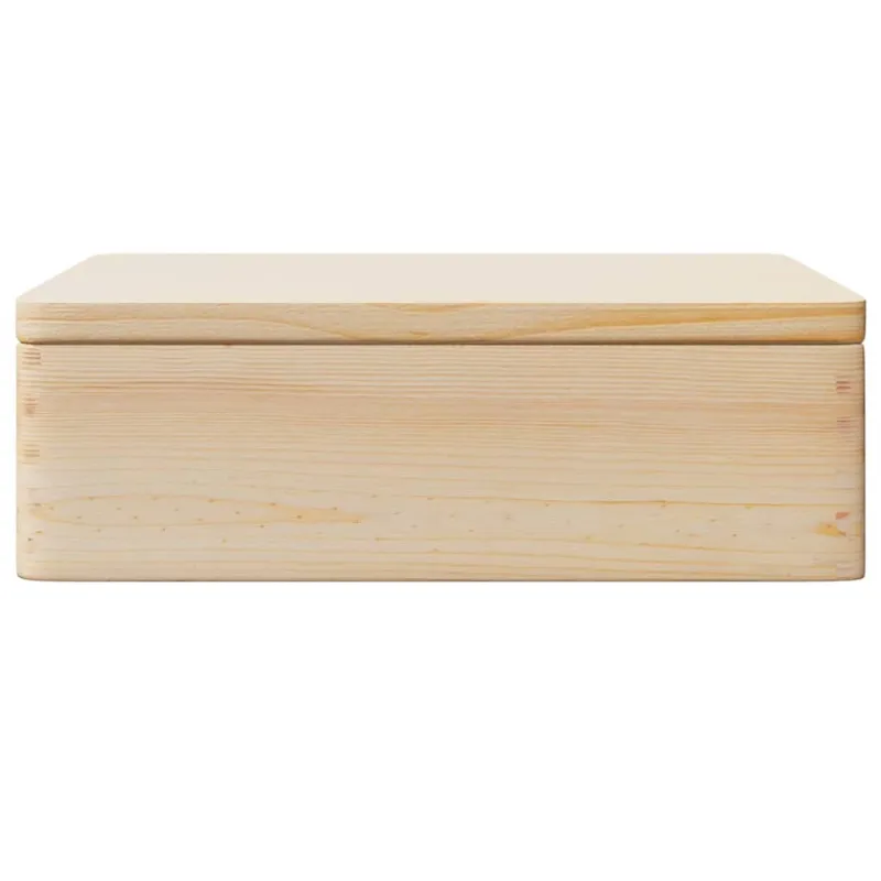 Medinė dėžutė su dangteliu 40x30x13 cm medžio masyvo pušis