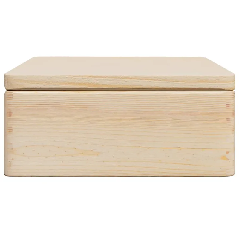 Medinė dėžutė su dangteliu 40x30x13 cm medžio masyvo pušis