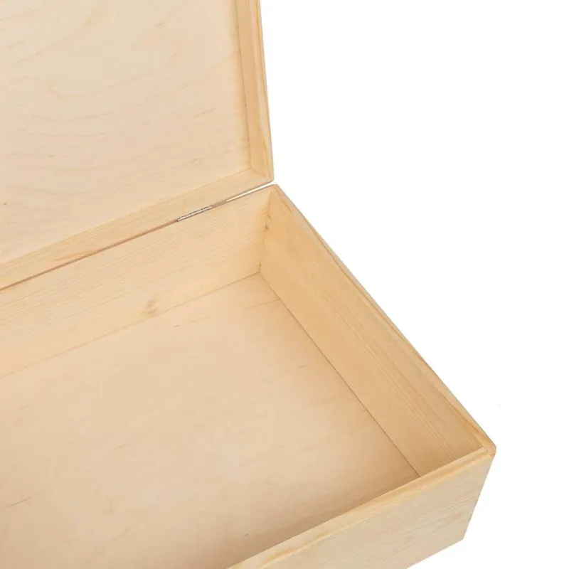 Medinė dėžutė su dangteliu 40x30x13 cm medžio masyvo pušis