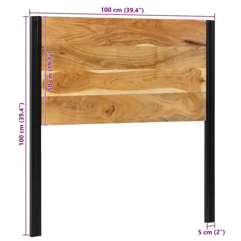 Galvūgalis, 100cm, akacijos medienos masyvas/geležis