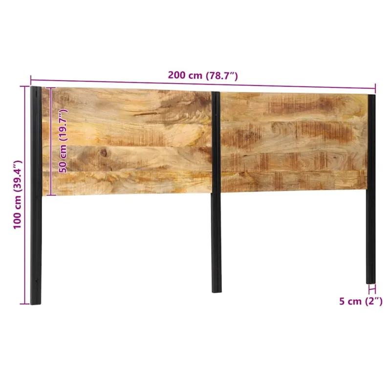Galvūgalis, 200cm, mango medienos masyvas ir geležis
