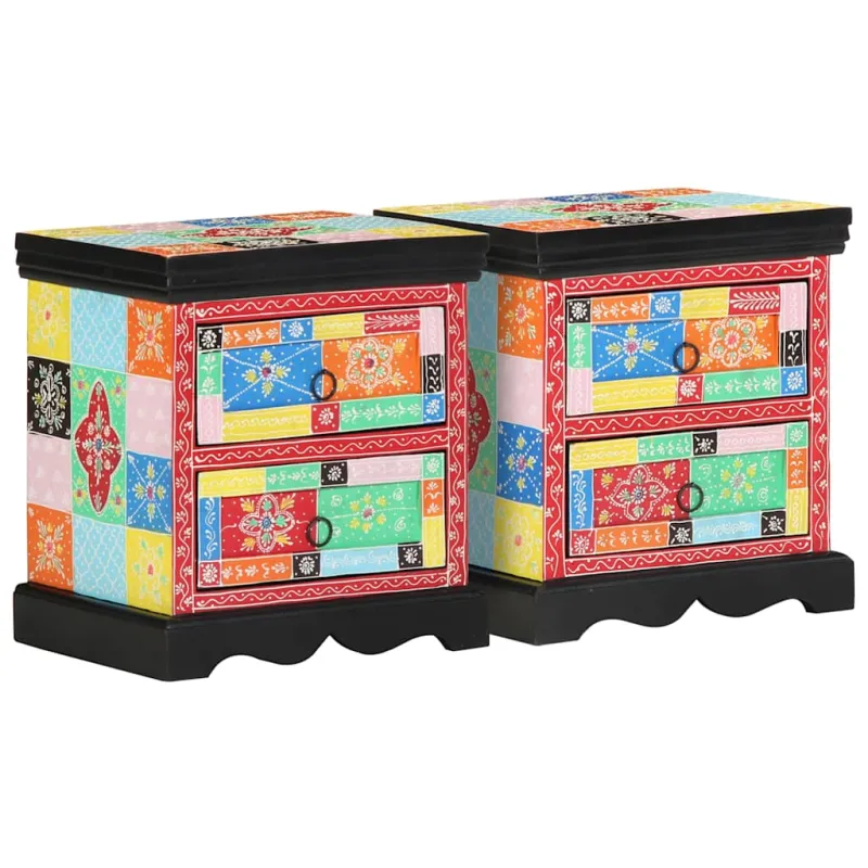 Šalia lovos spintelė 2 pcs Įvairiaspalvis 40 x 35 x 45 cm