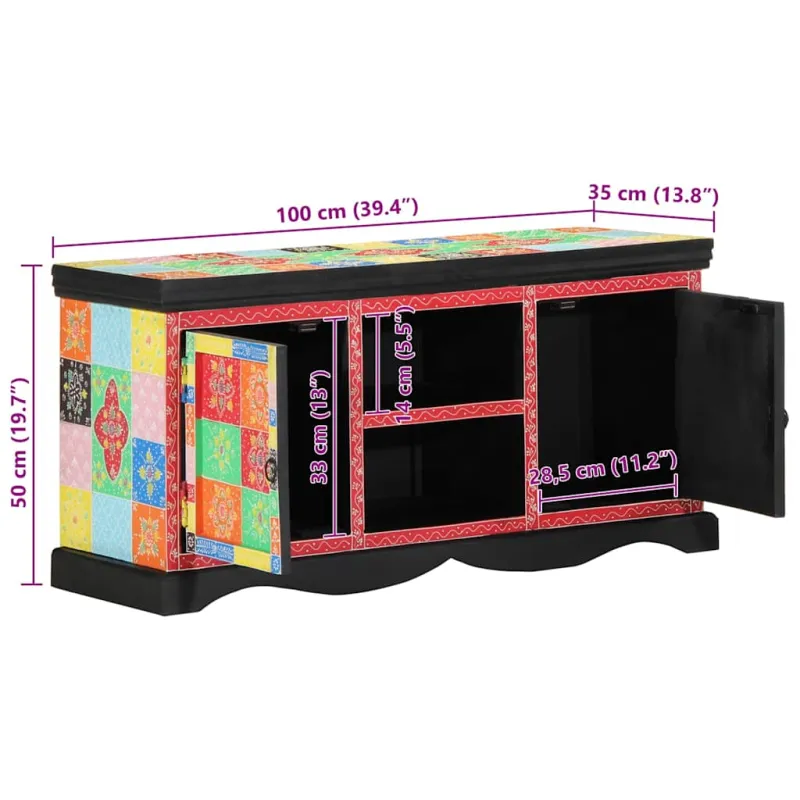 Televizoriaus spintelė Įvairiaspalvis 100 x 35 x 50 cm