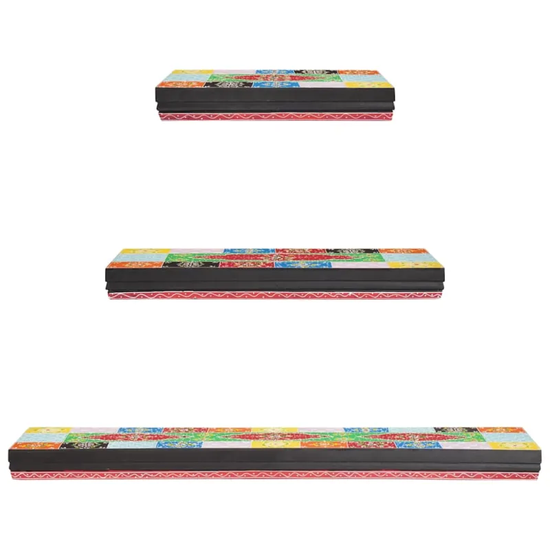 Sieninės lentynos 3 pcs Įvairiaspalvis 100 x 20 x 6 cm