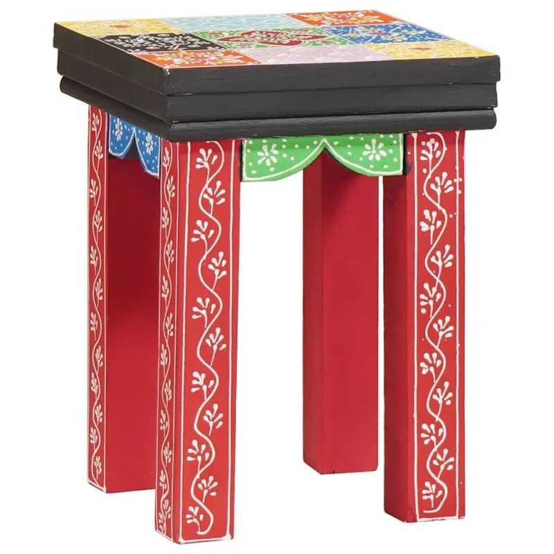 Kvadratinis stalas 3 pcs Įvairiaspalvis
