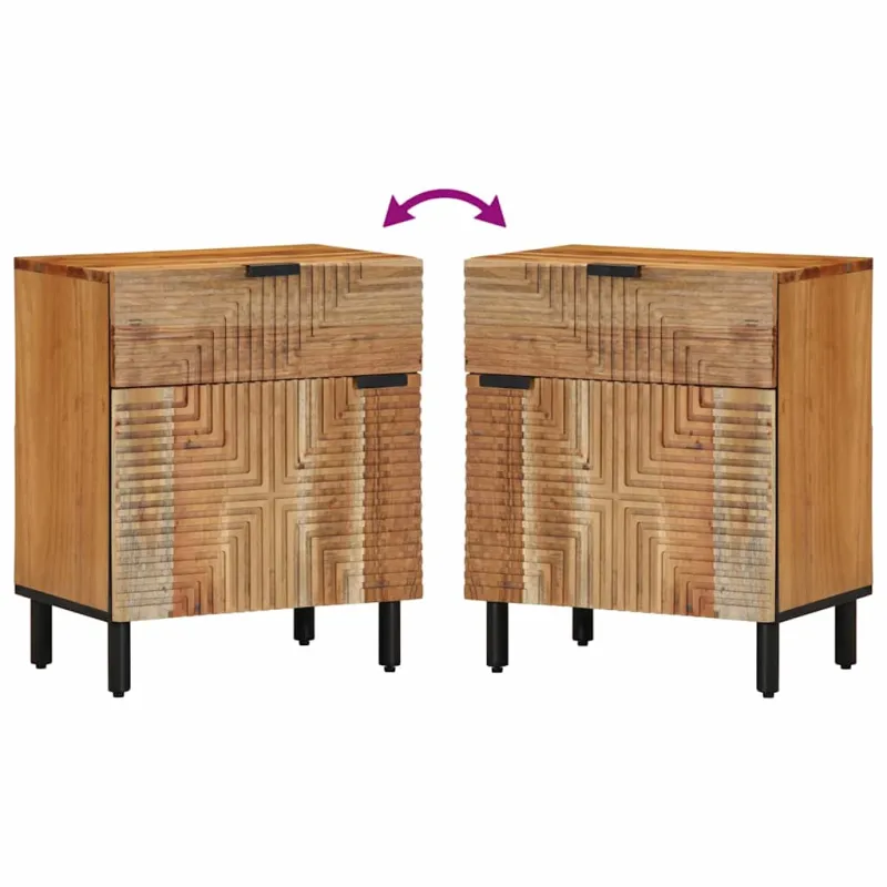 Lovos spintelė Ruda 50 x 33 x 60 cm Kietos akacijos mediena