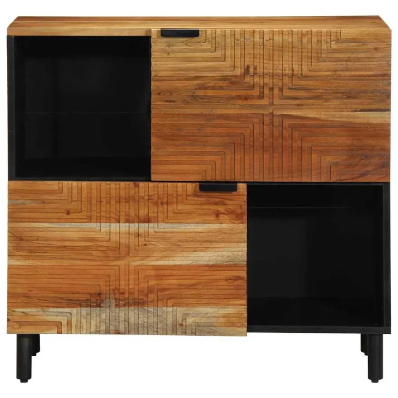 Kabalas su lentyna Ruda 80 x 33 x 75 cm Kietas mango medis