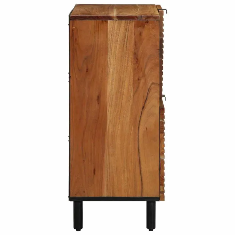 Kabalas su lentyna Ruda 80 x 33 x 75 cm Kietas mango medis