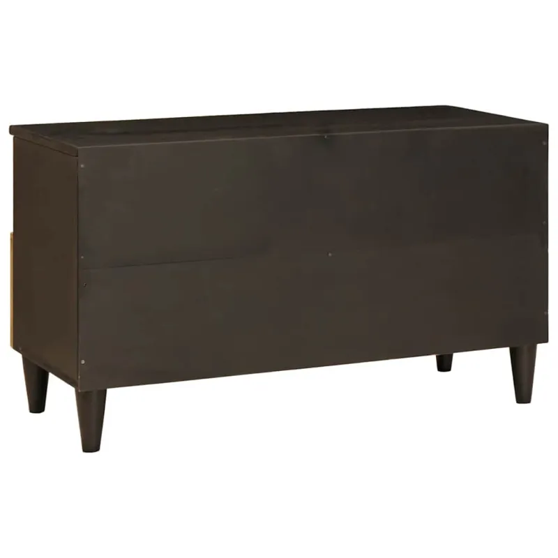 Televizoriaus spintelė Juodas ir auksinis 80 x 33 x 46 cm