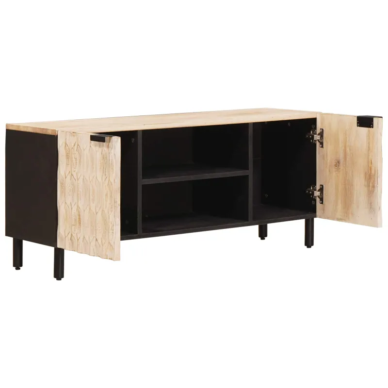 Televizoriaus spintelė Baltos skalbimo apdaila 105 x 33 x 46 cm