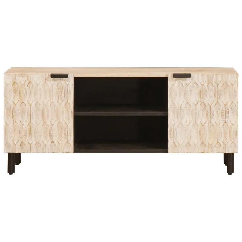 Televizoriaus spintelė Baltos skalbimo apdaila 105 x 33 x 46 cm