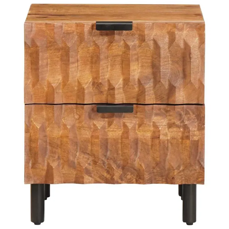 Šalia lovos spintelė su stalčių 2 pcs Ruda 40 x 33 x 46 cm