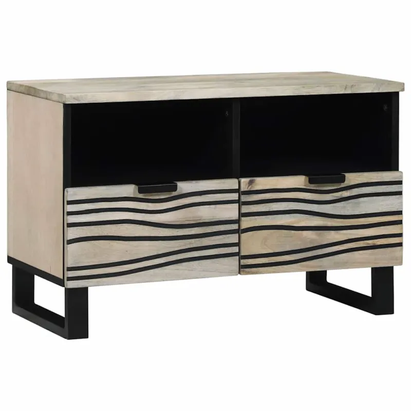 TV vienetai su stalčių Balta 70 x 33 x 46 cm Apdirbta mediena