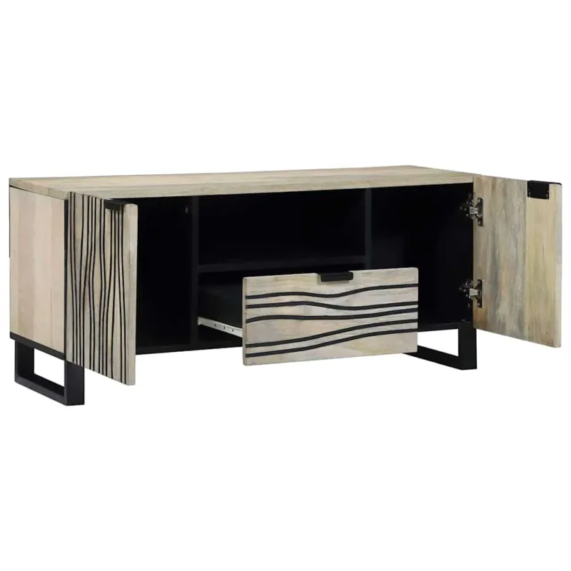 TV vienetai su stalčių Balta 105 x 33 x 46 cm Apdirbta mediena