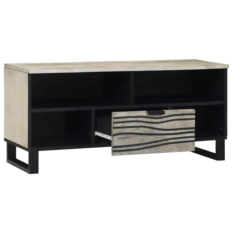 TV vienetai su stalčių Balta 105 x 33 x 46 cm Apdirbta mediena