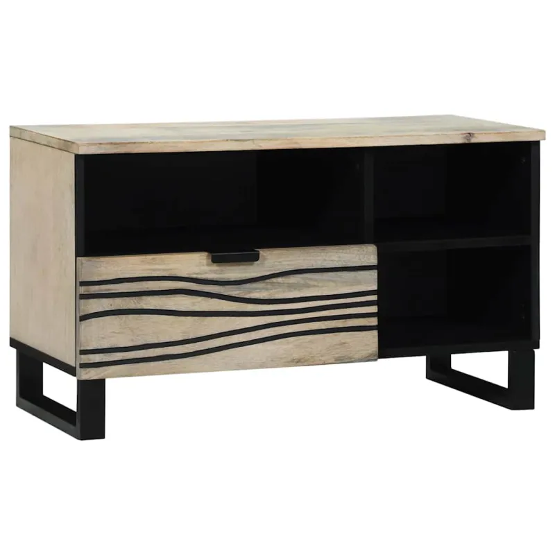 TV vienetai su stalčių Balta 80 x 33 x 46 cm Apdirbta mediena