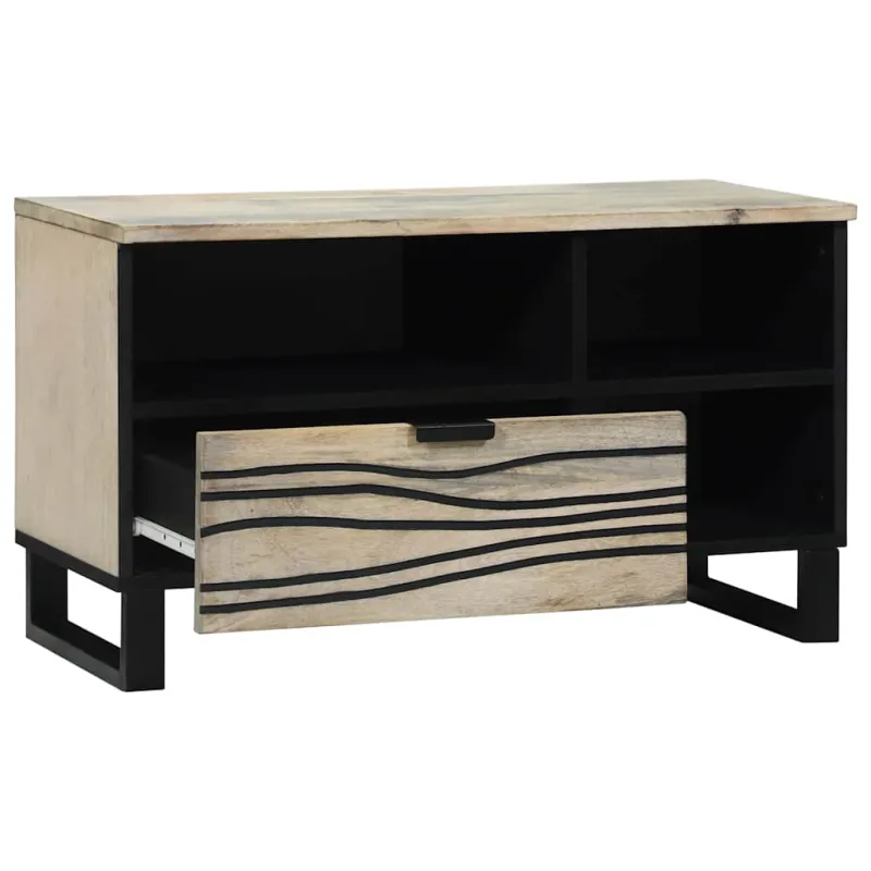 TV vienetai su stalčių Balta 80 x 33 x 46 cm Apdirbta mediena