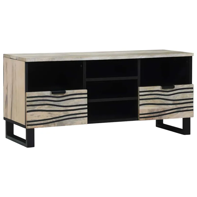 TV vienetai su stalčių Balta 100 x 33 x 46 cm Apdirbta mediena