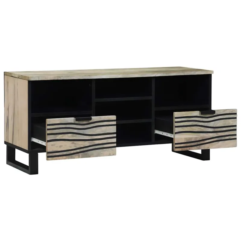 TV vienetai su stalčių Balta 100 x 33 x 46 cm Apdirbta mediena
