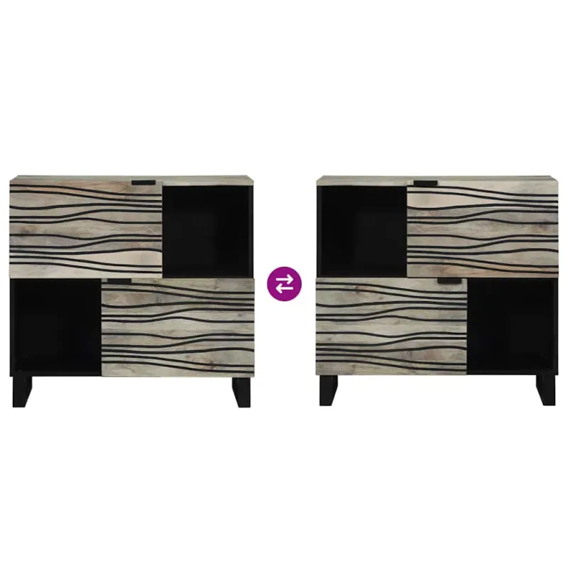 Bufetas Balta 80 x 33 x 75 cm mango medienos masyvas