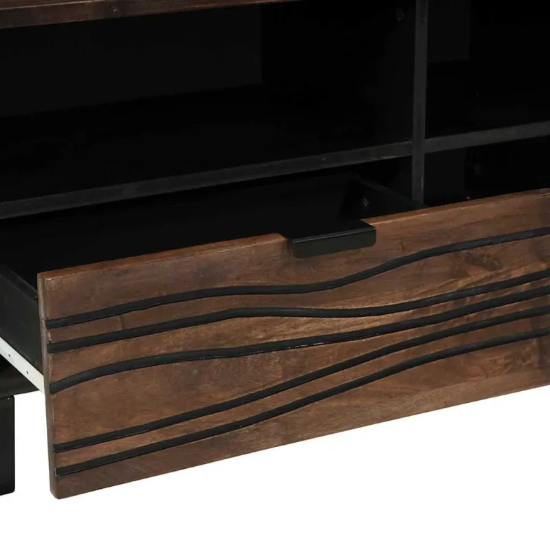TV vienetai su stalčių graikinis riešutmedis 80 x 33 x 46 cm