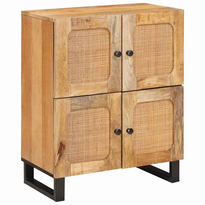 Kabalas su saugykla Ruda 60 x 33 x 75 cm Kietas mango medis