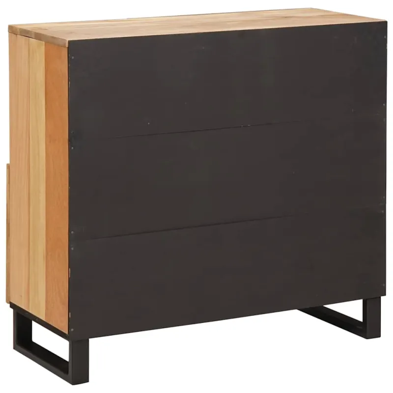 Kabalas su saugykla Ruda 80 x 33 x 75 cm Kietas mango medis