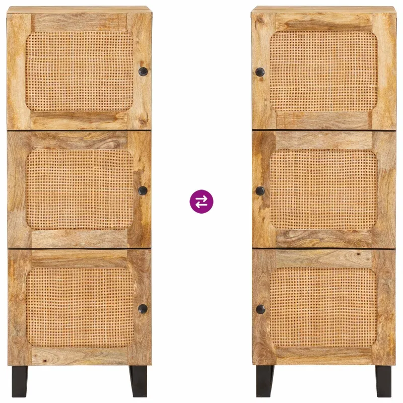 Aukštas spintelė Ruda 90 x 33 x 75 cm Kietas mango medis