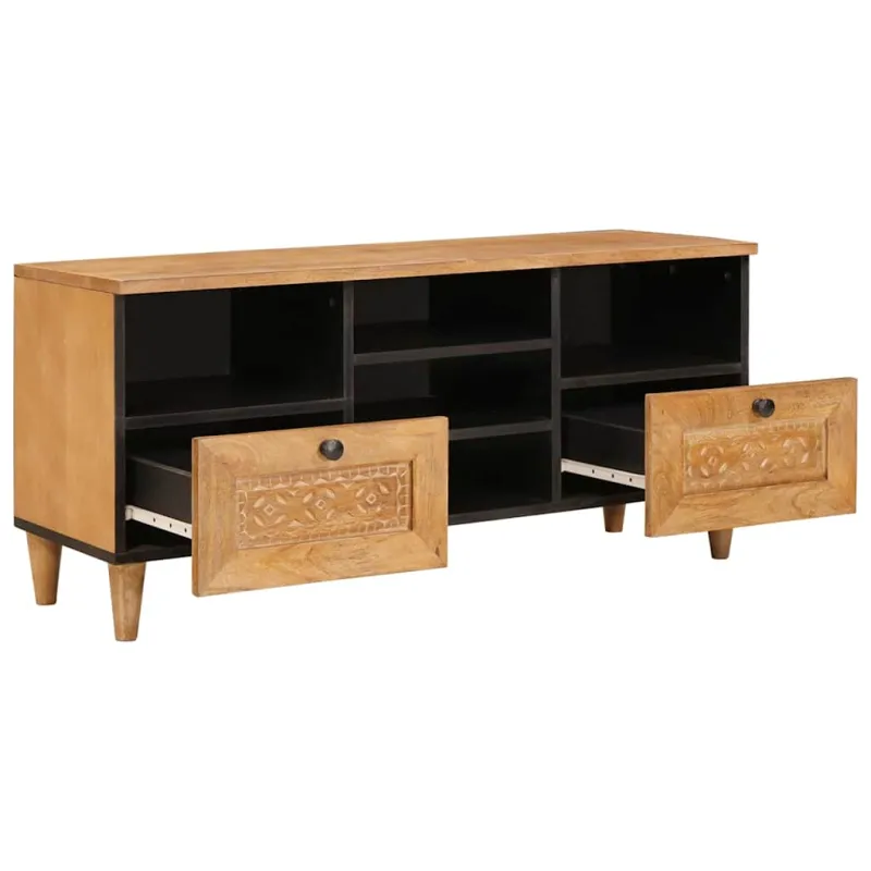 Televizoriaus spintelė 100 x 33 x 46 cm Kietas mango medis