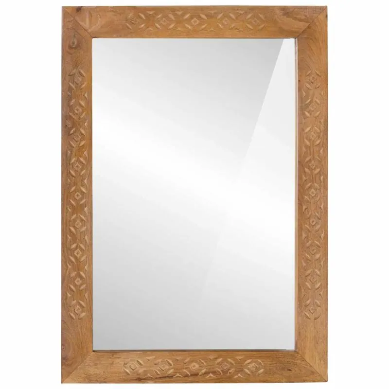 sieninis veidrodis 70 x 50 cm Apdirbta mediena ir stiklas