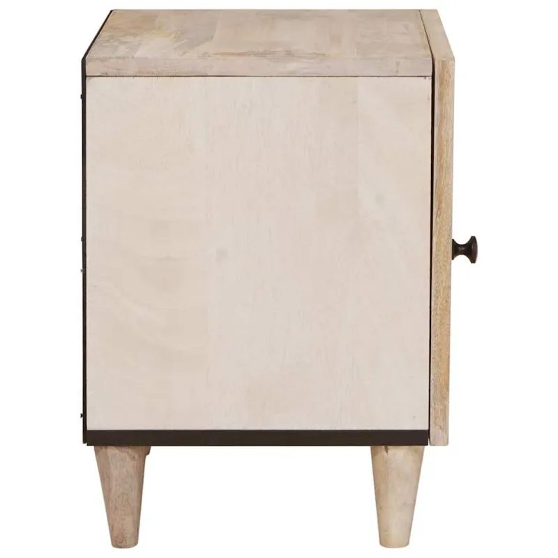 Šalia lovos spintelė 2 pcs Balta 80 x 50 x 40 cm
