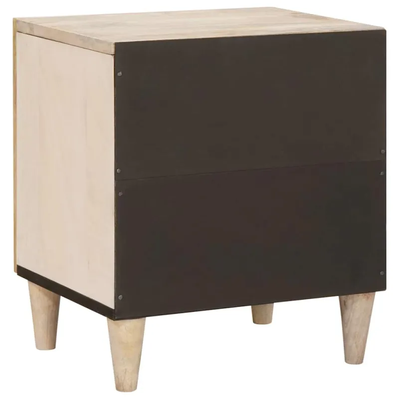 Šalia lovos spintelė 2 pcs Balta 80 x 50 x 40 cm