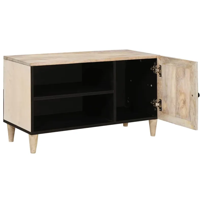 TV vienetai su lentyna Balta 80 x 33 x 46 cm Apdirbta mediena