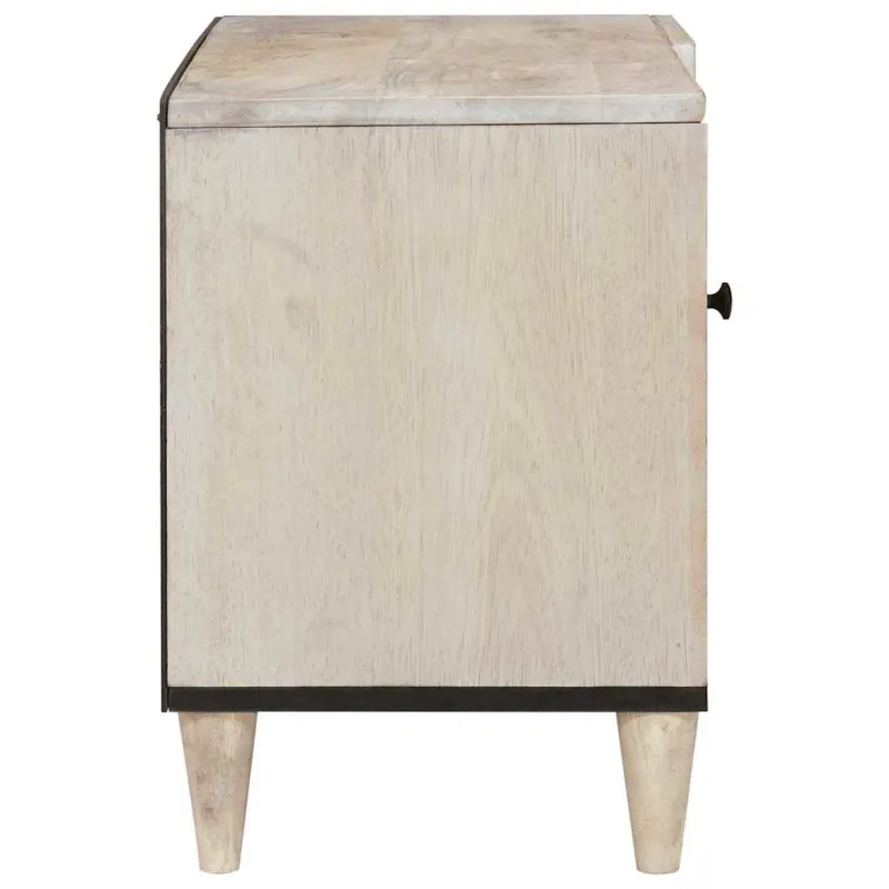 TV vienetai su lentyna Balta 80 x 33 x 46 cm Apdirbta mediena
