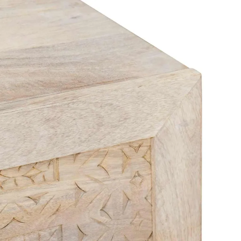 Kabalas Balta išblukinta 80 x 33 x 75 cm Kietas mango medis