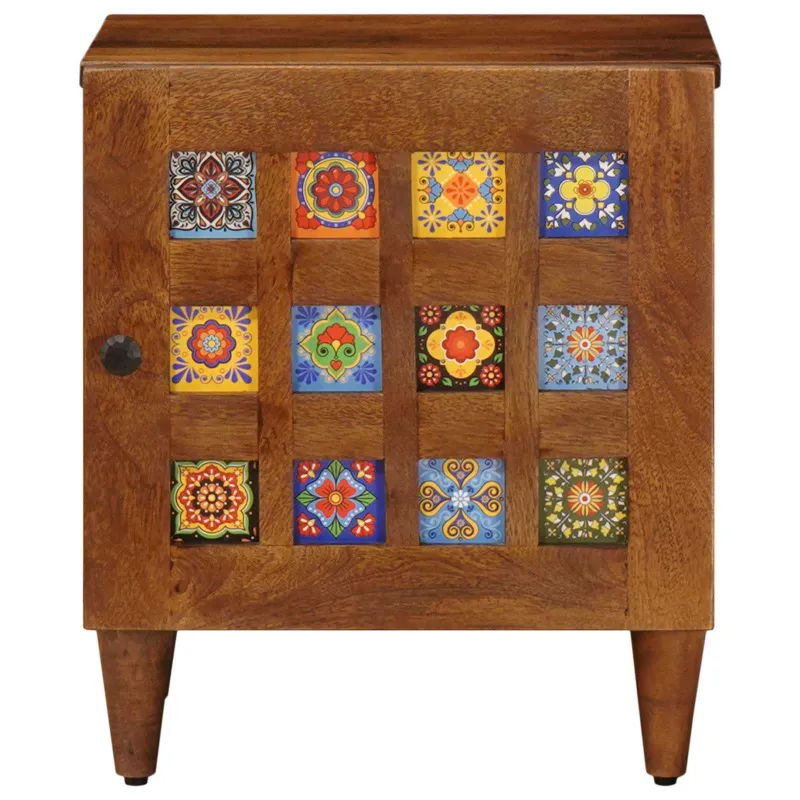 Šalia lovos spintelė Ruda 40 x 33 x 46 cm Kietas mango medis
