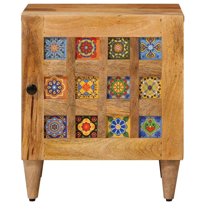 Šalia lovos spintelė 2 pcs Natūrali 40 x 33 x 46 cm